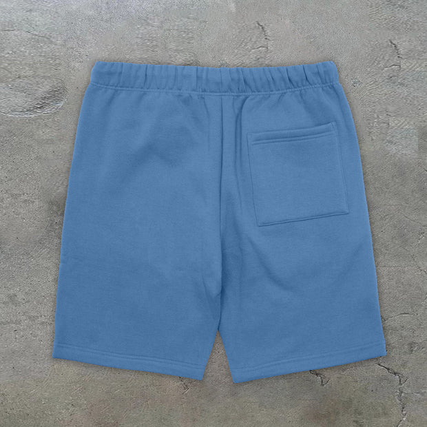 Vintage Hip-Hop Art Pattern Cotton Shorts