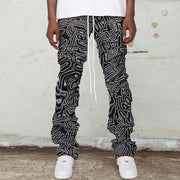 Trendy brand artistic casual printed trousers
