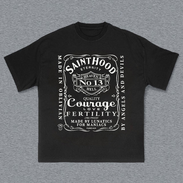 Skull Bike Print Short Sleeve T-Shirt
