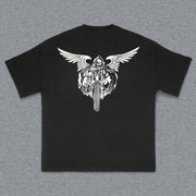 Skull Bike Print Short Sleeve T-Shirt