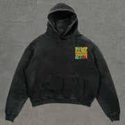 Casual statement letter print hoodie