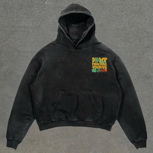 Casual statement letter print hoodie