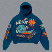 holiday graphic hoodie