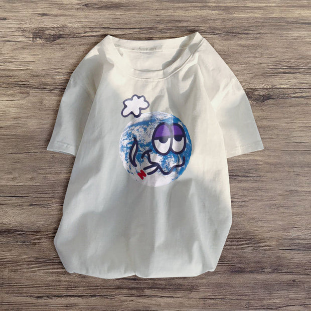 Personalized earth print top