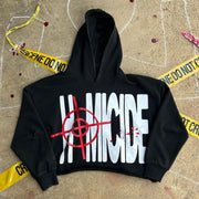 H*micide Print Long Sleeve Hoodies