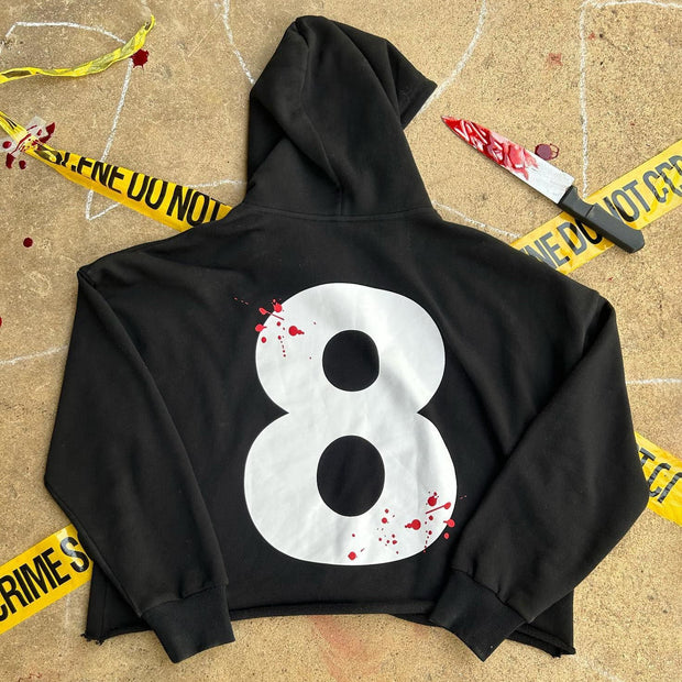 H*micide Print Long Sleeve Hoodies