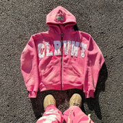 Stylish personalized printed zipper hoodie
