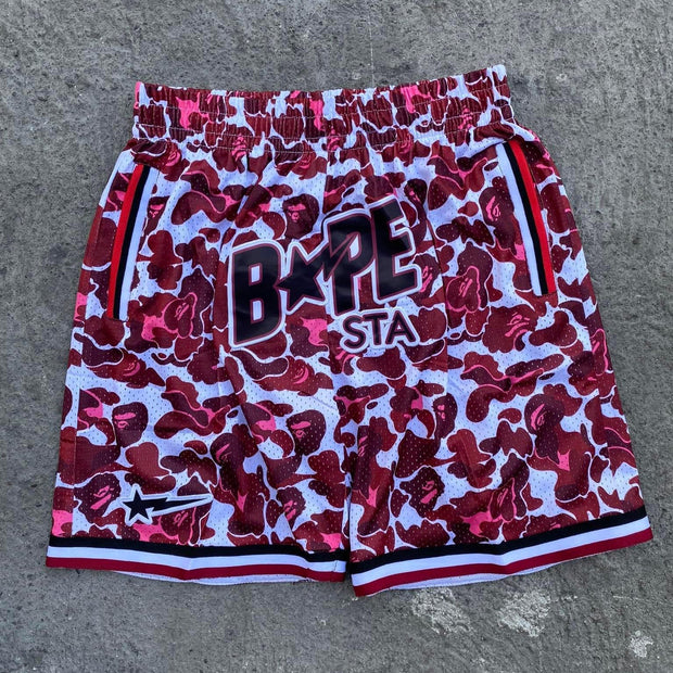 Ape casual street mesh shorts