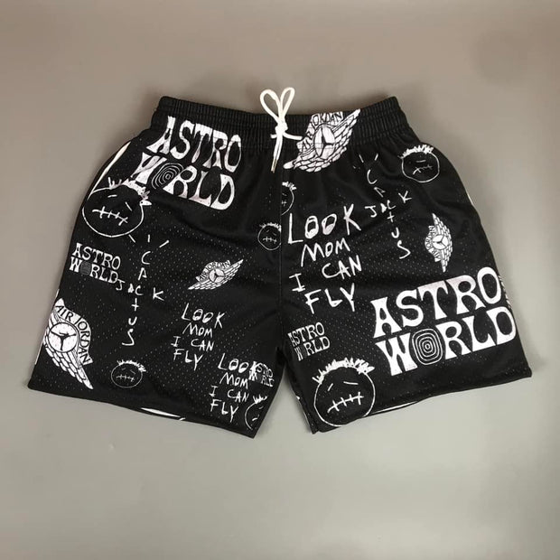 Casual trendy mesh print shorts