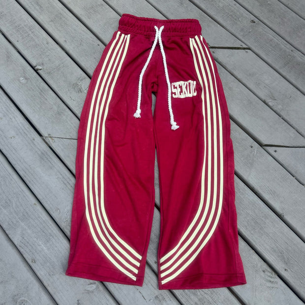 Line casual street print trousers
