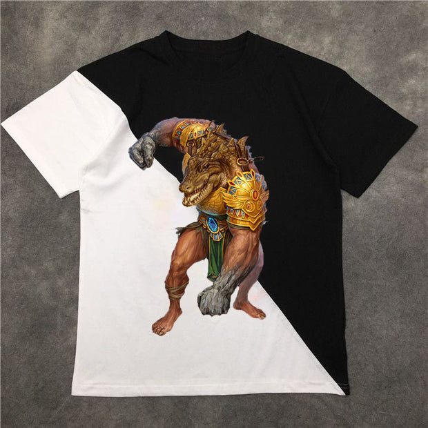 Personalized animal fight short-sleeved T-shirt