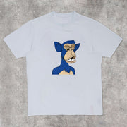 Cartoon retro personality short-sleeved street T-shirt