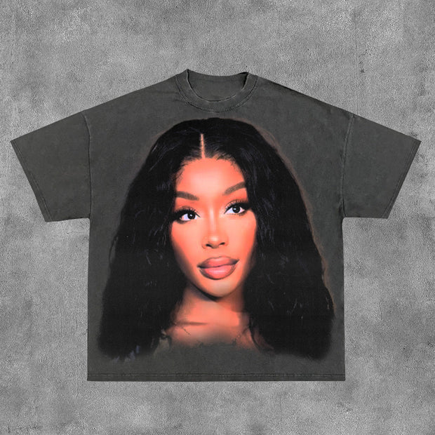 Basic Print Short Sleeve T-Shirt