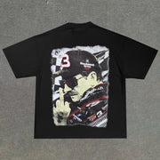 Racing Driver Print Crew Neck T-Shirt