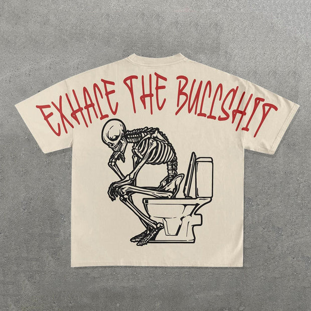 Exhale The Bullshit Print Short Sleeve T-Shirt