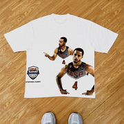 USA Curry Print T-shirt