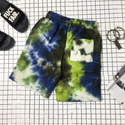 Tie-dye fashion print casual shorts