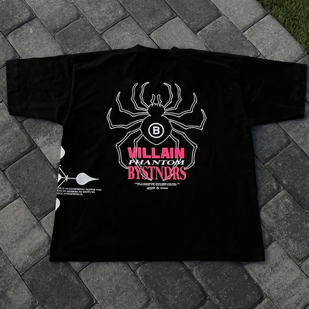 Anime angel devil printed T-shirt