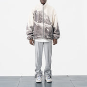 Casual men's street style long-sleeved plush jacket