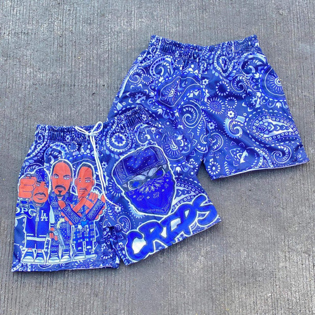 Casual Personalized Printed Mesh Shorts
