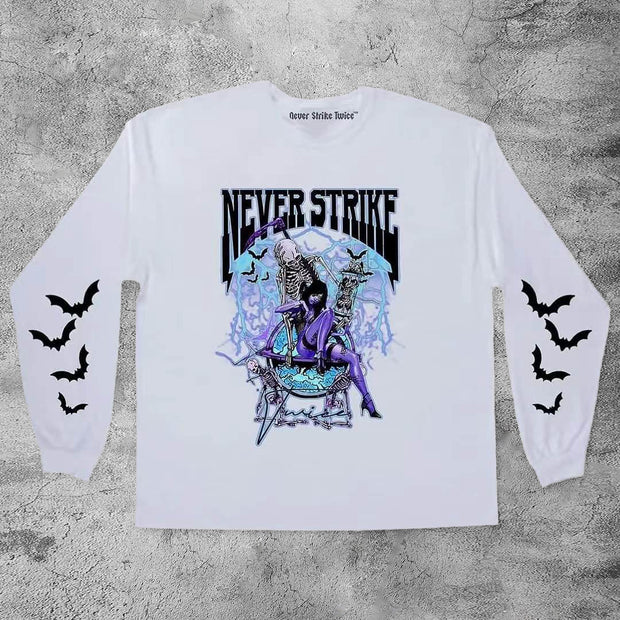 Don't play tricks round neck long-sleeved shirt