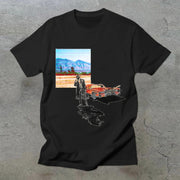 Art Vintage Print Casual Short Sleeve T-Shirt