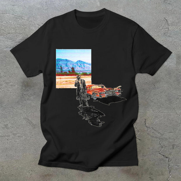 Art Vintage Print Casual Short Sleeve T-Shirt