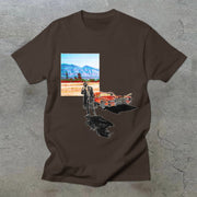 Art Vintage Print Casual Short Sleeve T-Shirt