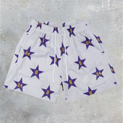Fashionable sporty print casual shorts