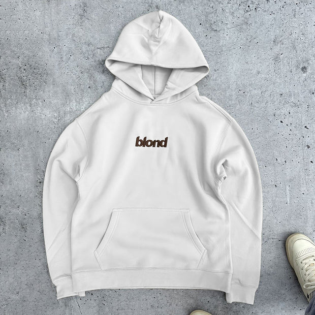 Blond Letters Print Long Sleeve Hoodies