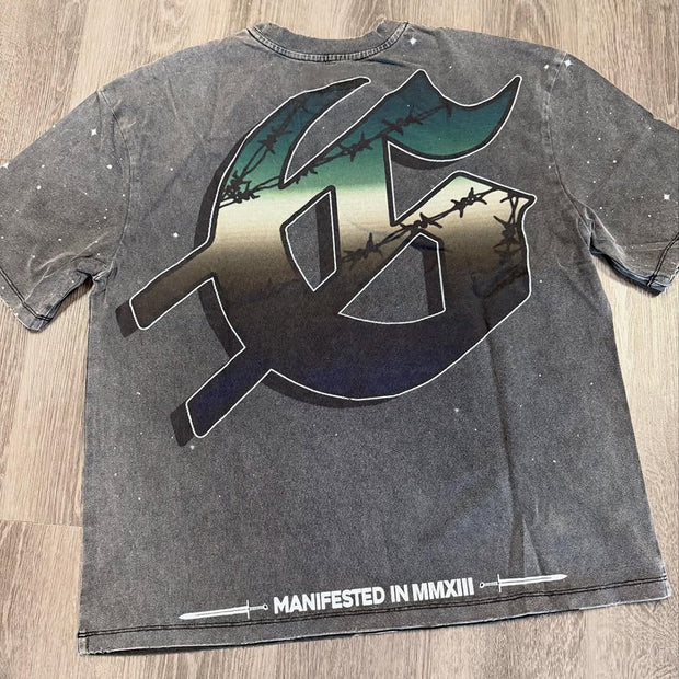 Godspeed Airplane Print Short Sleeve T-Shirt