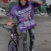 Vintage Gradient Print Oversized T-shirt