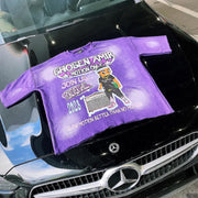 Vintage Gradient Print Oversized T-shirt