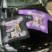 Vintage Gradient Print Oversized T-shirt