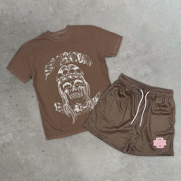 Casual Retro Resort Street Mesh Two-Pack