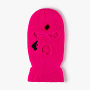 Street Couple Embroidered Three-Hole Beanie