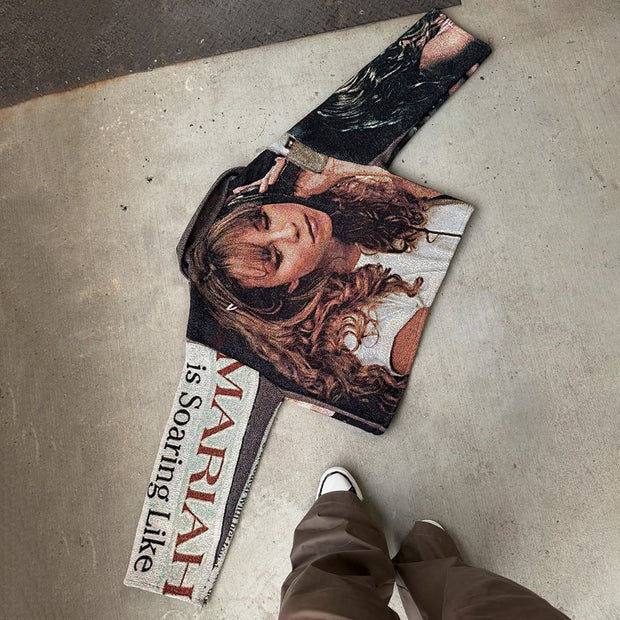 Butterfly Print Long Sleeve Zipped Jacket