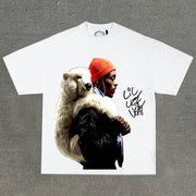 Fashionable personalized printed loose T-shirt