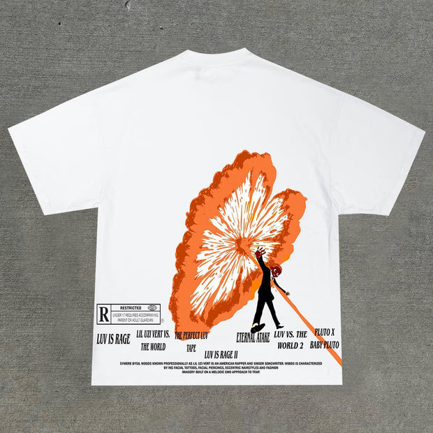 Fashionable personalized printed loose T-shirt