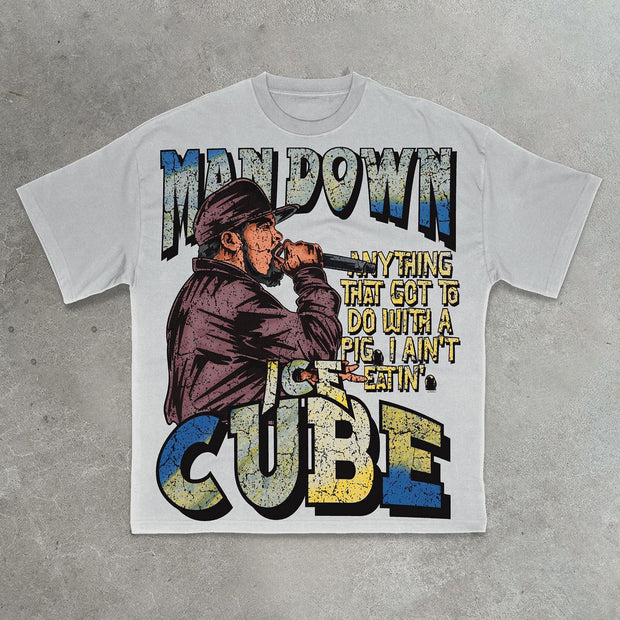 Rap music festival printed T-shirt