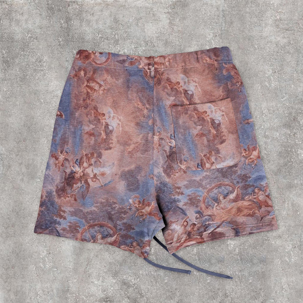 Duplex printed casual shorts