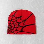Spider web Y2K jacquard hat for men and women