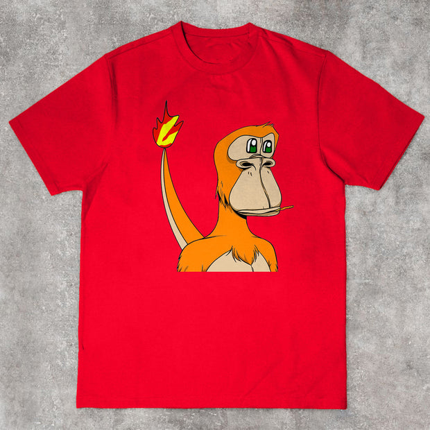 Multicolor Cartoon Pattern Street Short Sleeve T-Shirt