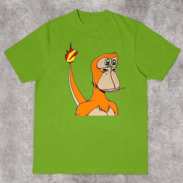 Multicolor Cartoon Pattern Street Short Sleeve T-Shirt