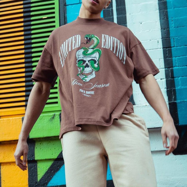 Skull Graphic Print Short Sleeve T-Shirt