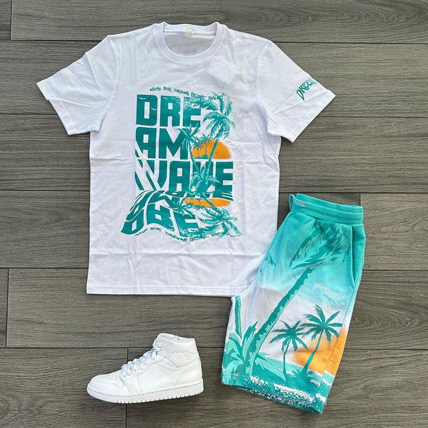 Coconut Tree Print Vacation Two-Piece Set