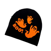 Ghost pattern knitted hat