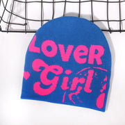 LOVER letter knitted hat