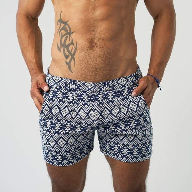 Trendy retro resort shorts