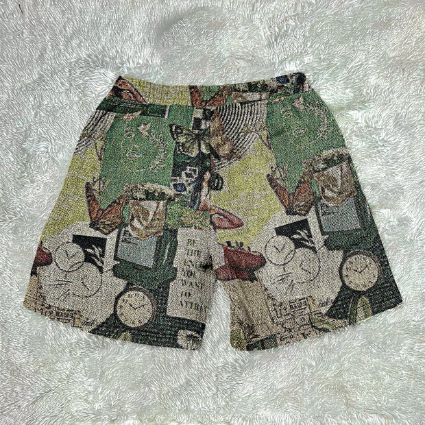 Ctrl graphic tapestry shorts
